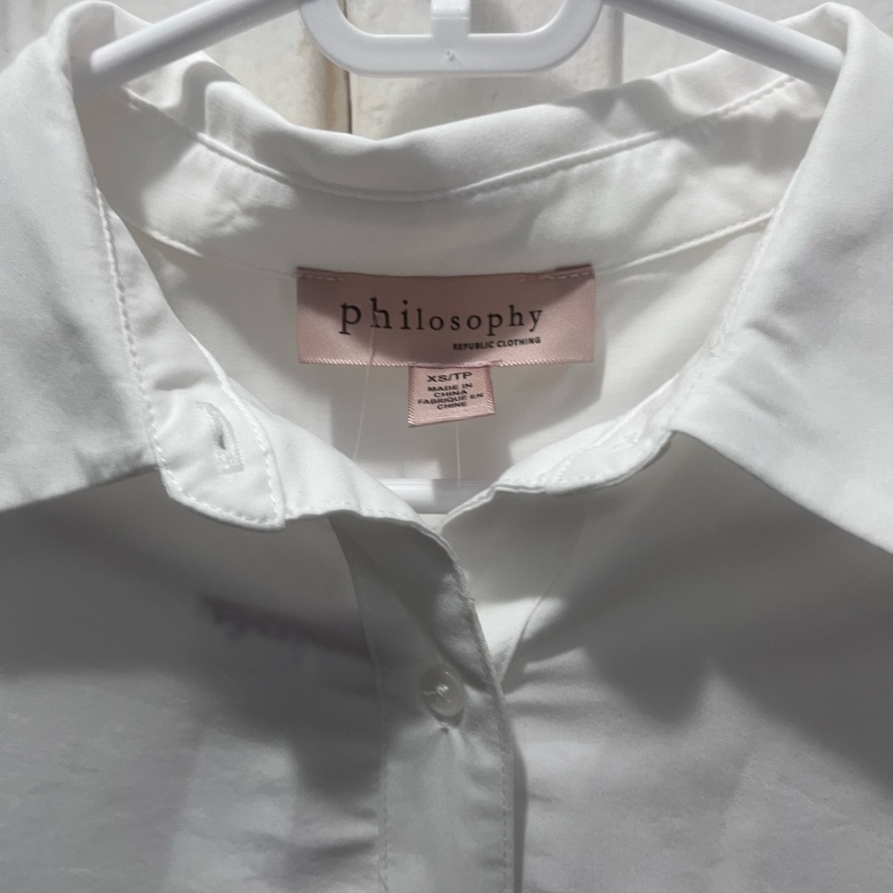 Philosophy Crisp White Men's Dress Shirt